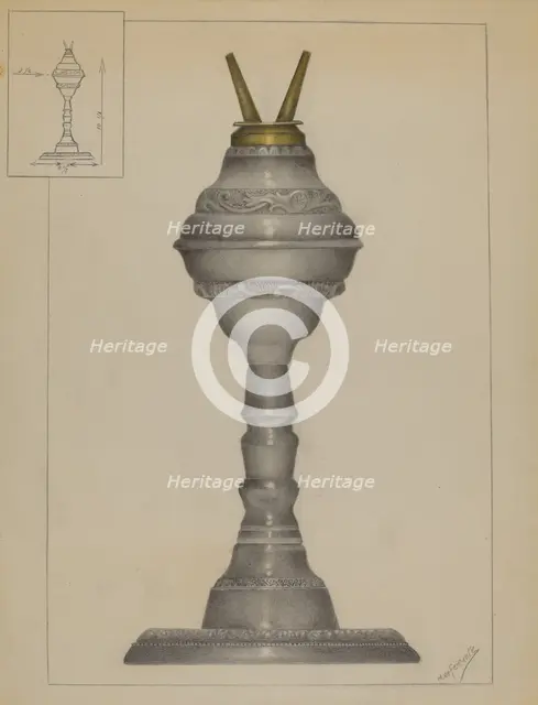 Lamp, c. 1936. Creator: Mario De Ferrante.