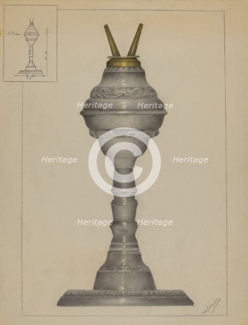 Lamp, c. 1936. Creator: Mario De Ferrante.