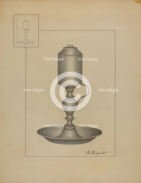 Lamp, c. 1936. Creator: Matthew Mangiacotti.