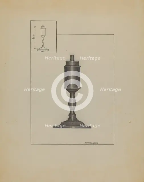 Lamp, c. 1936. Creator: Matthew Mangiacotti.