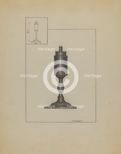 Lamp, c. 1936. Creator: Matthew Mangiacotti.