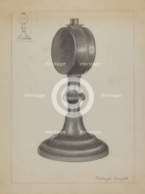 Lamp, c. 1936. Creator: Rollington Campbell.