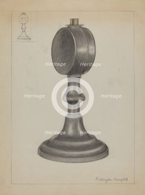 Lamp, c. 1936. Creator: Rollington Campbell.