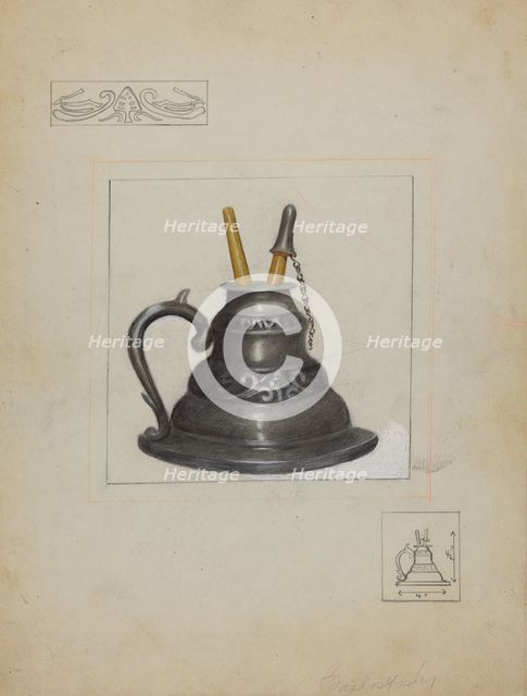 Lamp, c. 1936. Creator: Ruth Bialostosky.