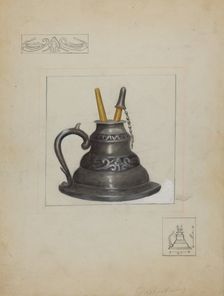 Lamp, c. 1936. Creator: Ruth Bialostosky