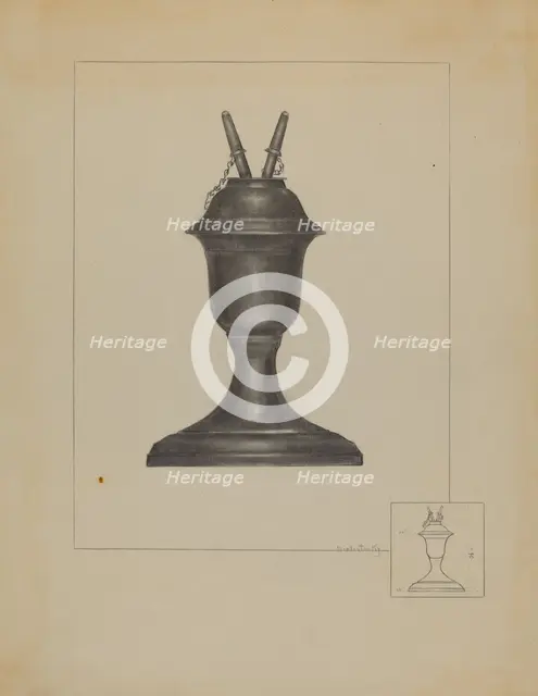 Lamp, c. 1936. Creator: Ruth Bialostosky.