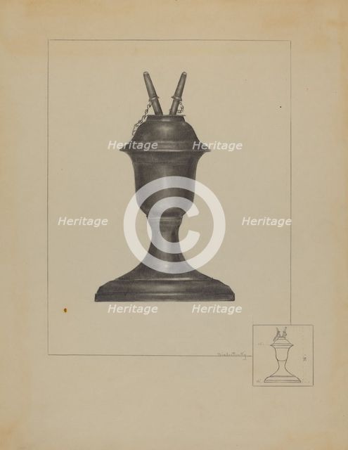 Lamp, c. 1936. Creator: Ruth Bialostosky.