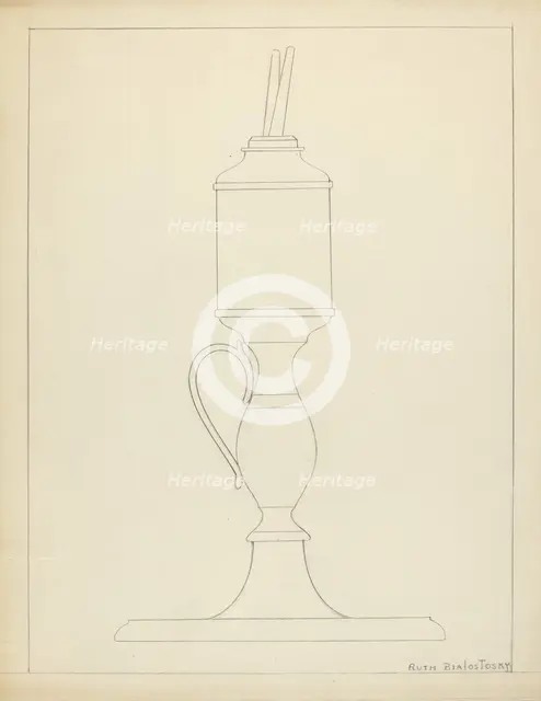 Lamp, c. 1936. Creator: Ruth Bialostosky.