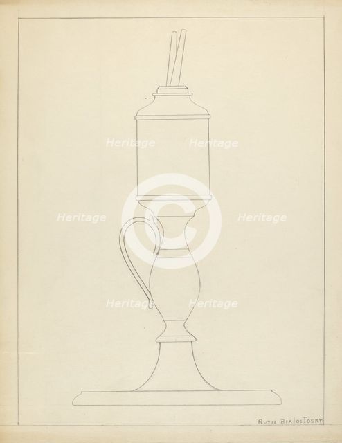 Lamp, c. 1936. Creator: Ruth Bialostosky.