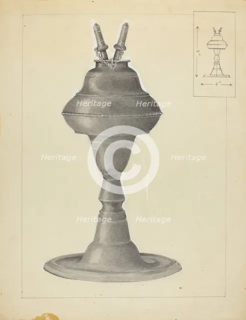 Lamp, c. 1937. Creator: A. Zaidenberg.