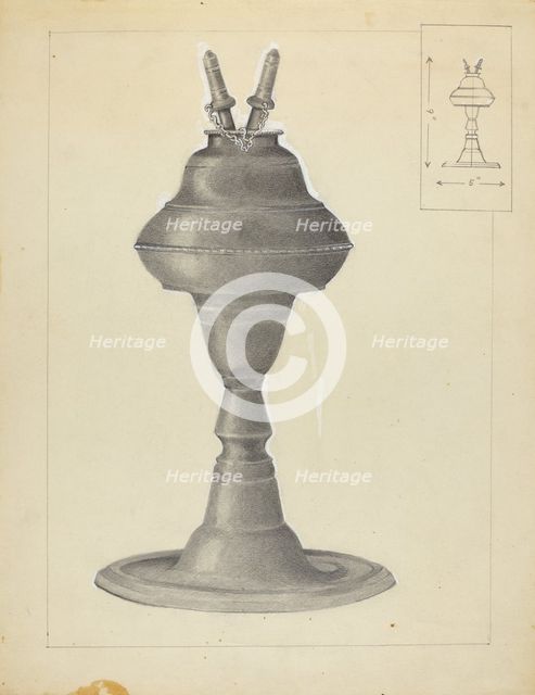 Lamp, c. 1937. Creator: A. Zaidenberg.