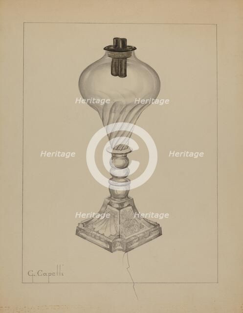 Lamp, c. 1937. Creator: Giacinto Capelli.