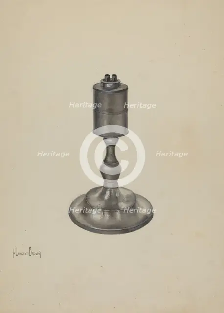 Lamp, c. 1937. Creator: H. Langden Brown.