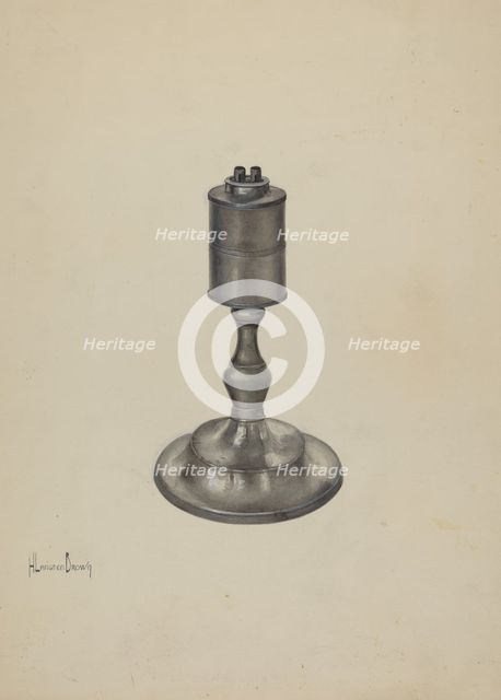 Lamp, c. 1937. Creator: H. Langden Brown.
