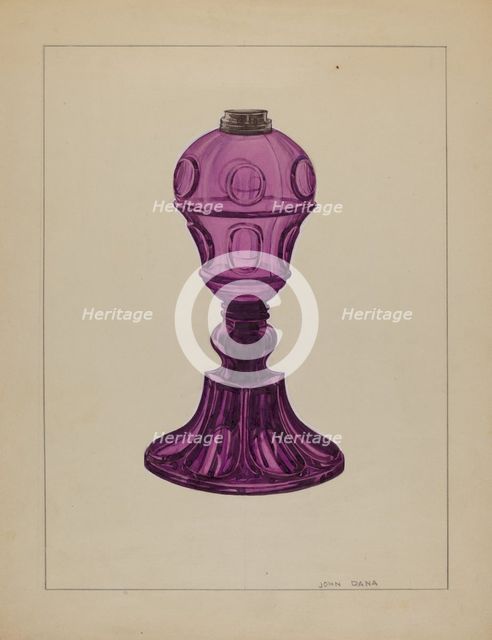 Lamp, c. 1937. Creator: John Dana.