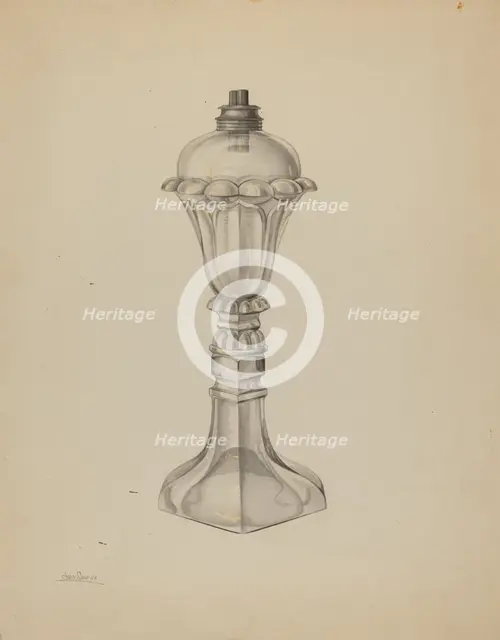Lamp, c. 1938. Creator: Charles Caseau.