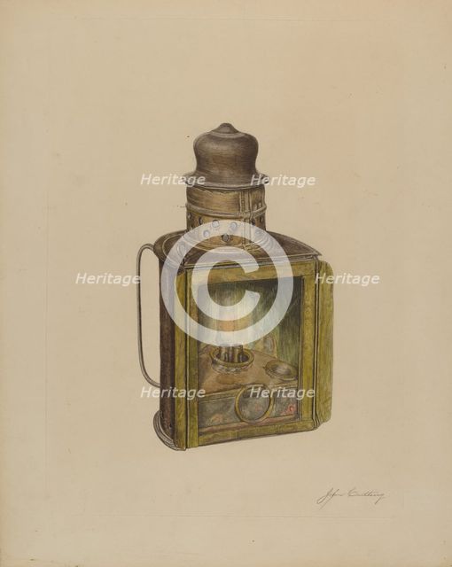 Lamp, c. 1938. Creator: John Cutting.