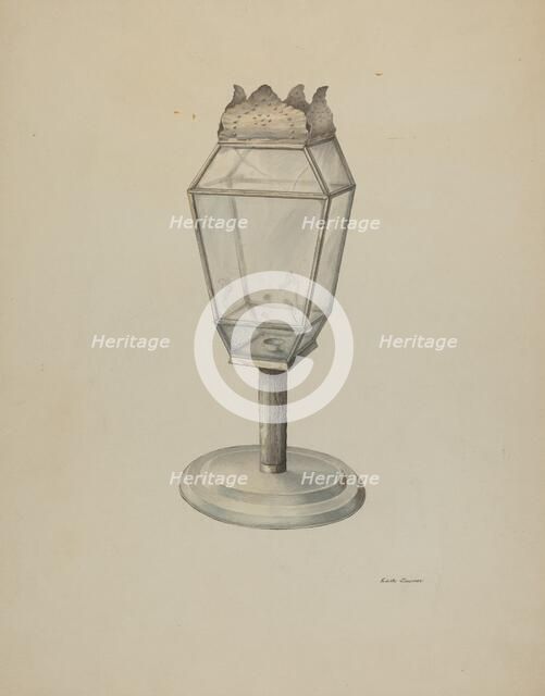 Lamp, c. 1939. Creator: Edith Towner.