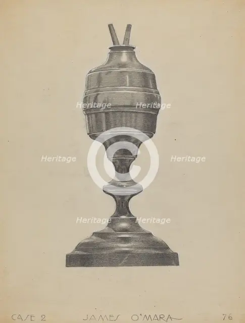Lamp, c. 1939. Creator: James O'Mara.