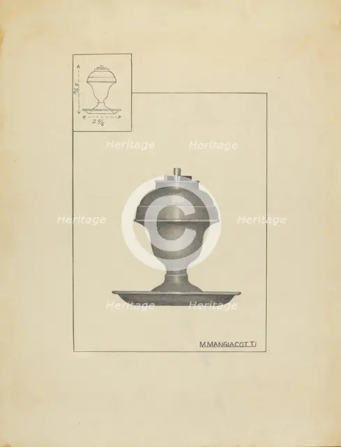 Lamp, c. 1939. Creator: Matthew Mangiacotti.