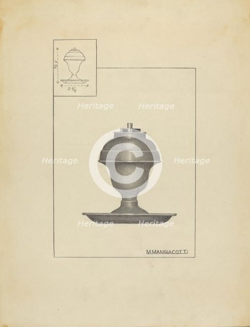 Lamp, c. 1939. Creator: Matthew Mangiacotti.