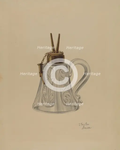 Lamp, c. 1940. Creator: Clayton Braun.