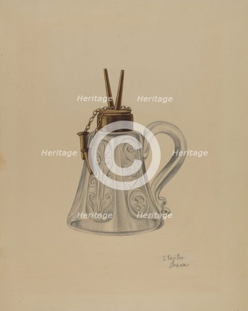 Lamp, c. 1940. Creator: Clayton Braun.