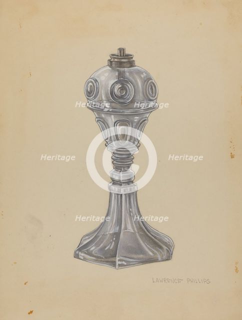 Lamp, c. 1940. Creator: Lawrence Phillips.