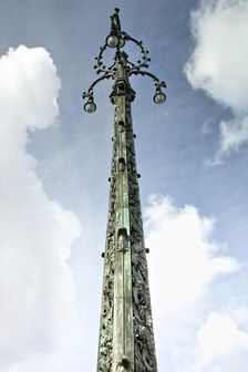 Lamp column, Av des Azalees/Av. Paul Deschanel, 1913, (c2014-2017). Artist: Alan John Ainsworth