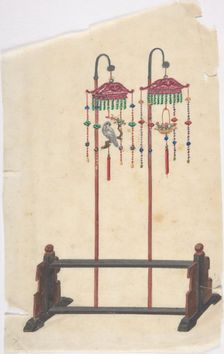 Lamp Design, 19th century. Creator: Anon
