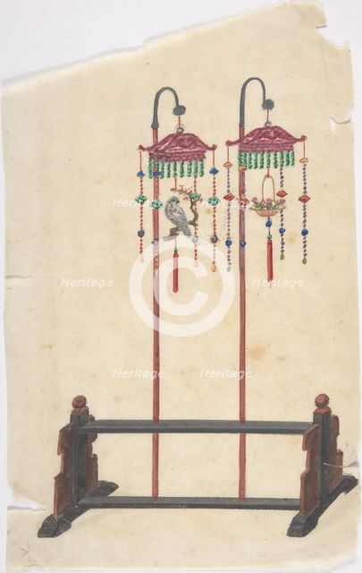 Lamp Design, 19th century. Creator: Anon.