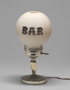 Lamp from Muse Bar, the home bar of Isaiah Muse, 1970s. Creator: Unknown