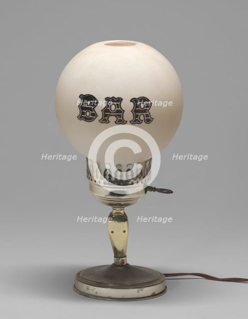 Lamp from Muse Bar, the home bar of Isaiah Muse, 1970s. Creator: Unknown.