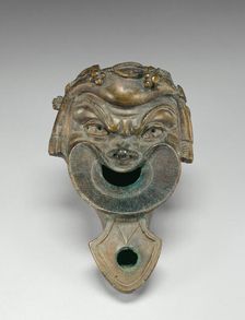 Lamp in the Form of a Comic Mask, A.D. 75-125. Creator: Unknown