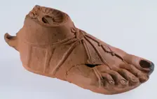 Lamp in the form of a human foot, Roman, mid-2nd century. Creator: Unknown