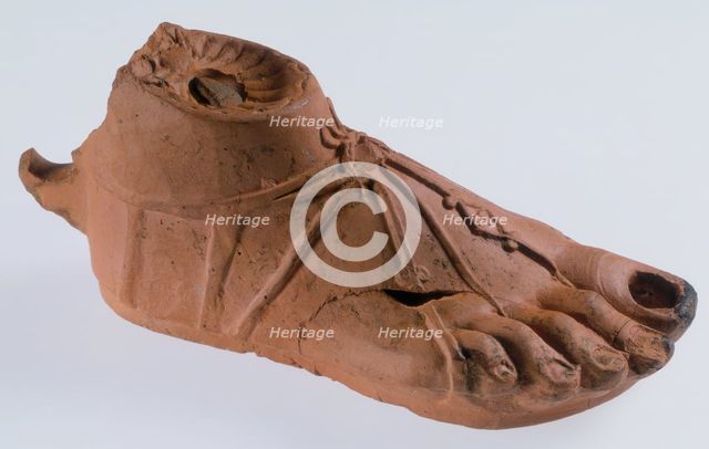 Lamp in the form of a human foot, Roman, mid-2nd century. Creator: Unknown.