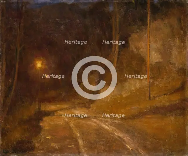 Lamp Light, 1900. Creator: Erik Werenskiold.