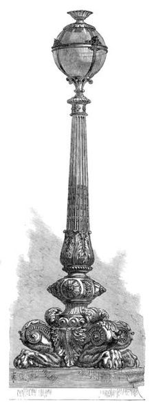 Lamp on the Thames Embankment, 1870. Creator: Unknown