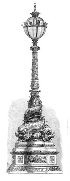 Lamp on the Thames Embankment, 1870. Creator: Unknown