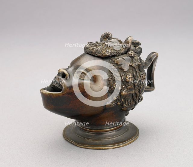 Lamp (or inkwell) in the form of the head of an African bo, c1510-1513. Artist: Unknown.