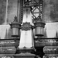 Lamp outside Waterloo Station, London, 1960-1972. Artist: John Gay