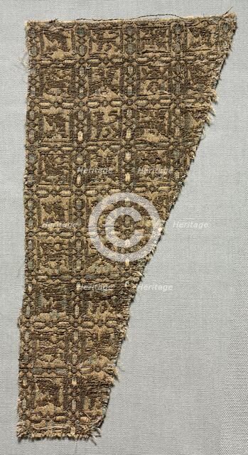 Lampas with animals in squares, late 1200s - 1300s. Creator: Unknown.