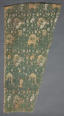 Lampas with scenes of wild animals, 1500s. Creator: Unknown