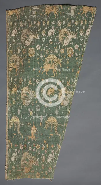 Lampas with scenes of wild animals, 1500s. Creator: Unknown.
