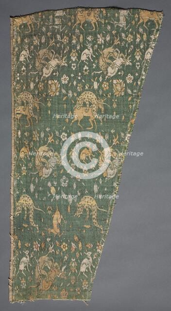 Lampas with scenes of wild animals, 1500s. Creator: Unknown.