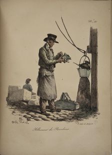 Lamplighter. From the Series "Cris de Paris" (The Cries of Paris), 1815. Creator: Vernet, Carle (1758-1836)