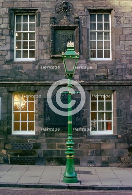 Lamppost, Edinburgh, Scotland. Creator: Tony Evans.