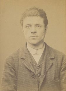 Lamure. Eugène, Clément. 20 ans, né le 5/11/73 à Paris Ier. Gérant de magasin. Anarchiste...., 1894. Creator: Alphonse Bertillon