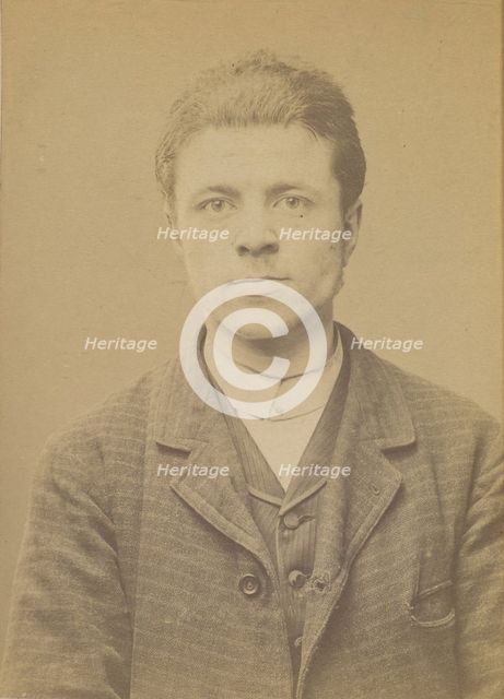 Lamure. Eugène, Clément. 20 ans, né le 5/11/73 à Paris Ier. Gérant de magasin. Anarchiste...., 1894. Creator: Alphonse Bertillon.