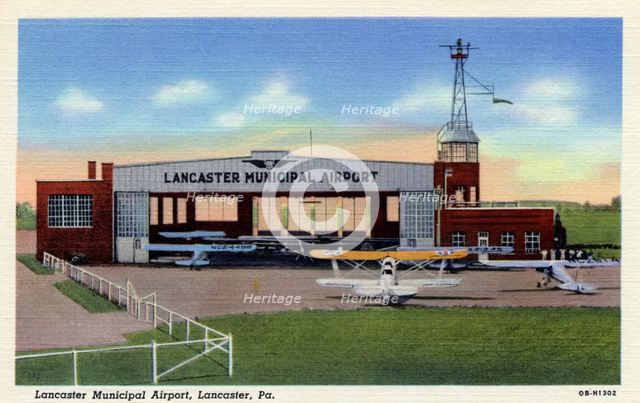 Lancaster Municipal Airport, Lancaster, Pennsylvania, USA, 1940. Artist: Unknown